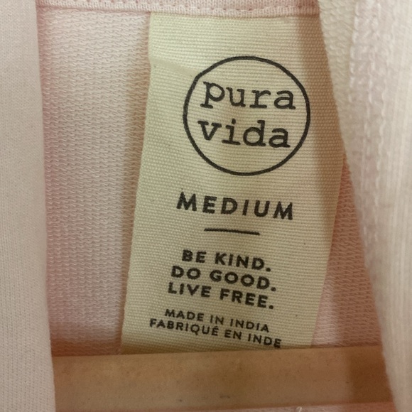 PURE VIDA cropped sweatshirt with hoodie Size M - Picture 2 of 4